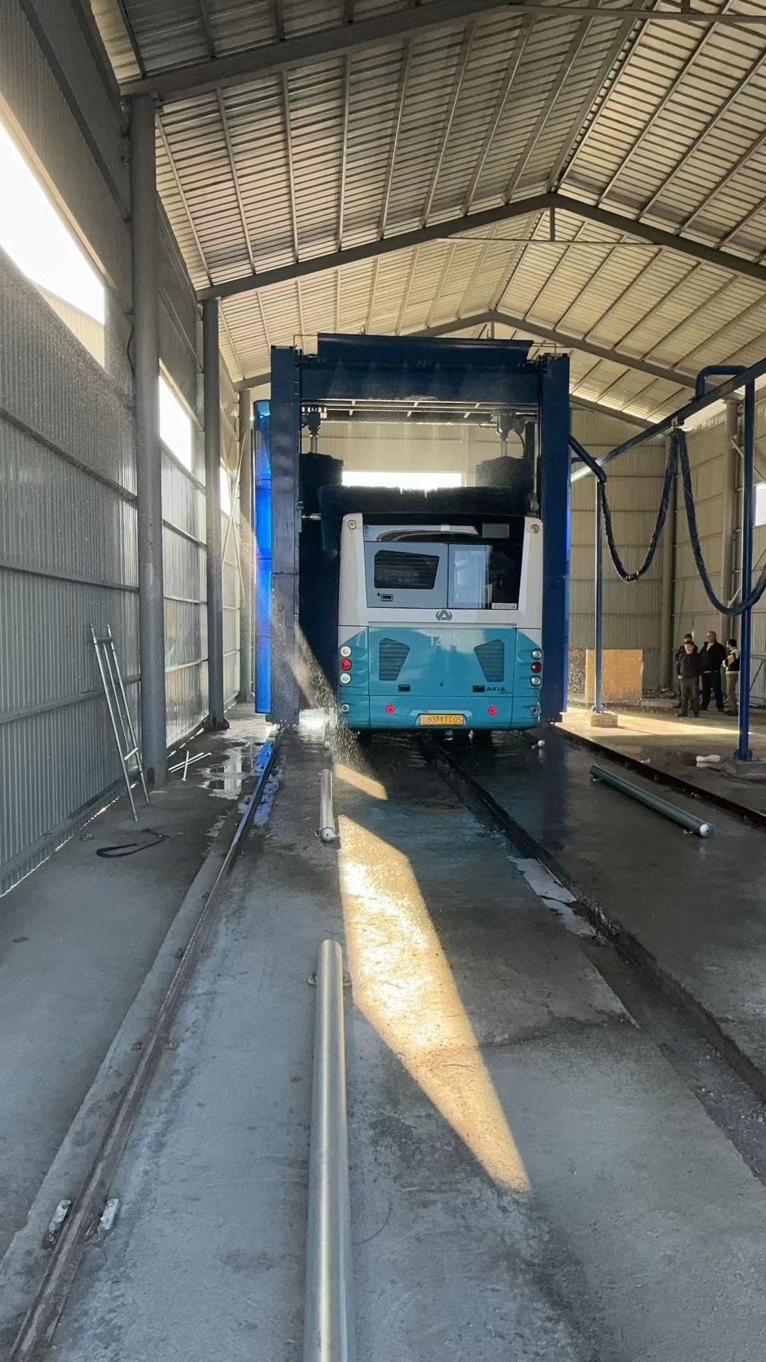 Risense bus truck wash machine CB-730 installed in Tajikistan
